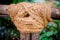 Fastening rope on a fence