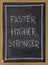 Faster, higher, stronger on blackboard