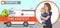 Fastest Ambulance Flat Vector Banner Template