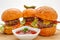 Fastfood - Three hamburgers