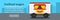 Fastfood wagon banner horizontal concept
