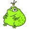 Fat big frog character illustration parody