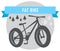 Fat bike mountain bicycle sport emblem