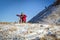 Fat bike riding in winter Colorado landscape