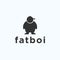 fat boy logo design vector illustration