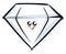 Fat diamond , vector or color illustration