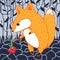 The fat fox found your heart. Why did you lose it? Pixel fox. Pixel graphics.