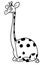 Fat giraffe sitting animal character cartoon illustration coloring page