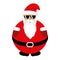 Fat hipster Santa Claus in red clothes with cool sunglasses