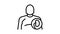 fat human kidneys line icon animation