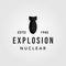 Fat man boy nuclear bomb logo vector icon illustration