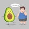 Fat Man love avocado good fat Ketogenic Diet weight loss