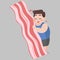 Fat Man love bacon,Ketogenic Diet weight loss