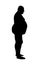 Fat man silhouette  illustration