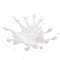 Fat milk or yogurt splash with droplets isolated. Clipping path included. 3D illustration