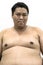 Fat naked upper body and belly stomach of an Asian African man s
