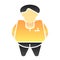 Fat person flat icon. Obesity color icons in trendy flat style. Fat man gradient style design, designed for web and app