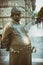 Fat Policeman Statue at Zrinyi Street, Budapest, Hungary