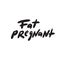 Fat pregnant. Humorous hand lettering inscription made in vector. Isolated on white