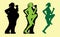 Fat and Slim Woman Silhouette