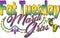 Fat Tuesday Mardi Gras Purple and Green and Yellow Gold Banner