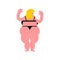 Fat woman back Naked isolated. Overweight female back