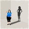 Fat woman casting slim woman shadow