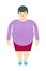 Fat woman in dress icon