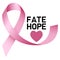 Fate hope breast cancer logo, realistic style