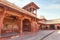 Fatehpur Sikri medieval red sandstone city architecture at Agra India
