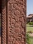 FATEPHUR SIKRI, INDIA- MARCH, 27, 2019: grapevine design on the wall of an ancient mughal palace near agra