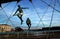 Father Bernatek Footbridge in Krakow - figures and statues on the bridge