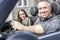 Father On Car Journey With Teenage daughter