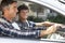 Father On Car Journey With Teenage Son