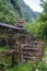 Father and child working on the old Water wheel