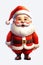 Father Christmas portrait, also known as Santa Claus or Saint Nicholas during the December winter festive season, isolated on a