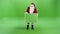 Father Christmas or Santa Claus on a green background