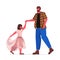 father dancing with dughter ballet lesson parenting fatherhood concept dad spending time with his kid