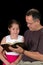 Father and Daughter Reading