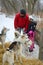 Father and Daughter Siberian Huskies