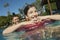 Father And Daughter In Swimming Pool