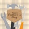 Father day poster with differents tools