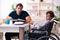 Father and disabled son in education concept