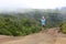 Father and his baby in Kauai, Hawaiian islands