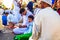 A father and his kid during the prayer of Aid Al Adha 2022 in Marrakech, Morocco