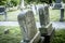 Father and Mother Grave Markers at an Old Cemetery