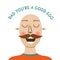 Father portrait. Happy fathers day card. Bald dad. Funny quote for fathers day. Good egg. Phrase