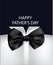 Father`s day background with white shirt and bow tie.