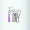 Father`s Day badge design . Sticker, stamp, logo - handmade. With the use of typography elements, calligraphy and