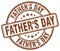 father`s day brown grunge round rubber stamp